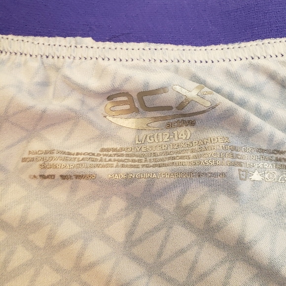 2/$30 Lg ACX Active 12-14 Shorts Printed Leggings - Picture 2 of 5